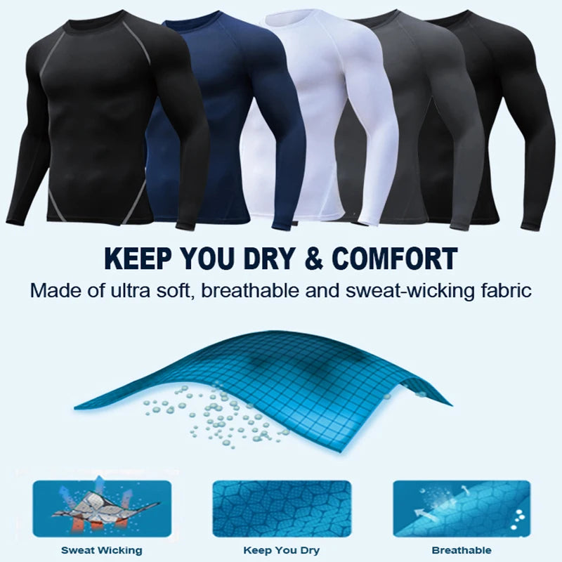 Camiseta de compresión con estampado de araña para hombre, deportiva, de secado rápido, de manga larga, para gimnasio, entrenamiento, fitness, ropa interior.