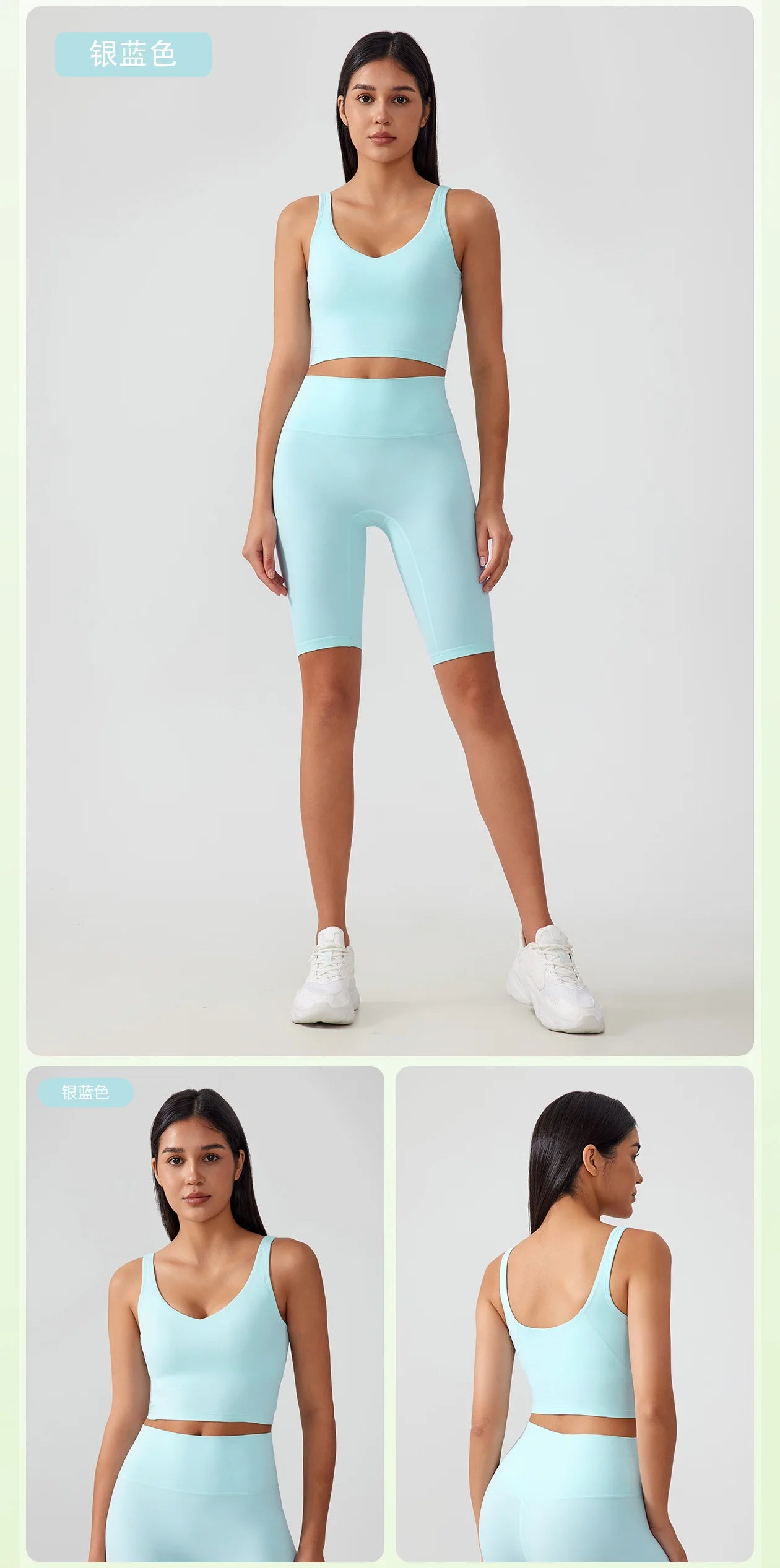 Sujetador deportivo para mujer, top de yoga con almohadilla fija para el pecho, chaleco de gimnasio a prueba de golpes, ropa de entrenamiento, top corto de fitness con espalda en forma de U