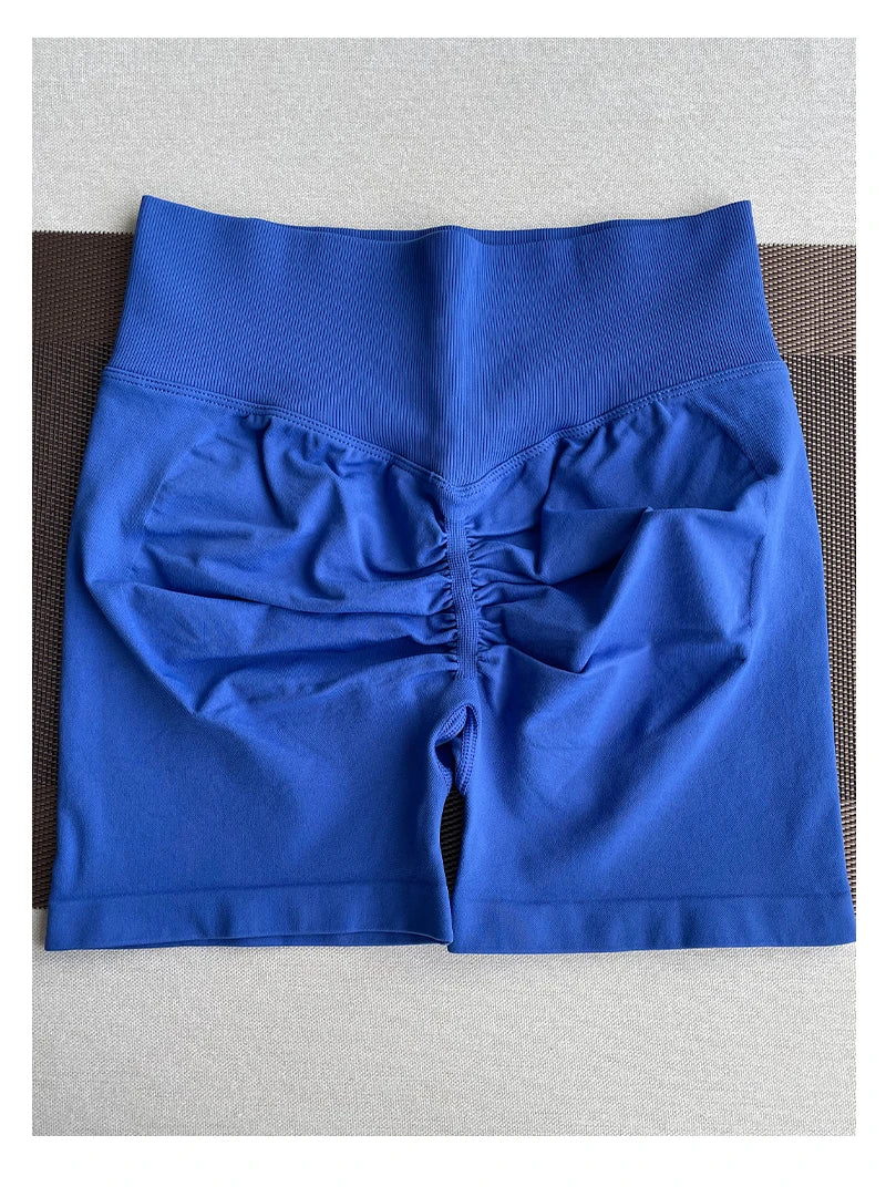 Pantalones cortos Pro Solid Seamless Half Pants Women Soft Fitness Outfits Yoga Pants Gym Running Bike Wear