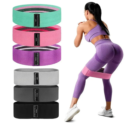 3 bandas elásticas de tela para glúteos, muslos y caderas, para entrenamiento de sentadillas, estiramientos circulares, bandas de fitness, equipo de yoga y gimnasio.