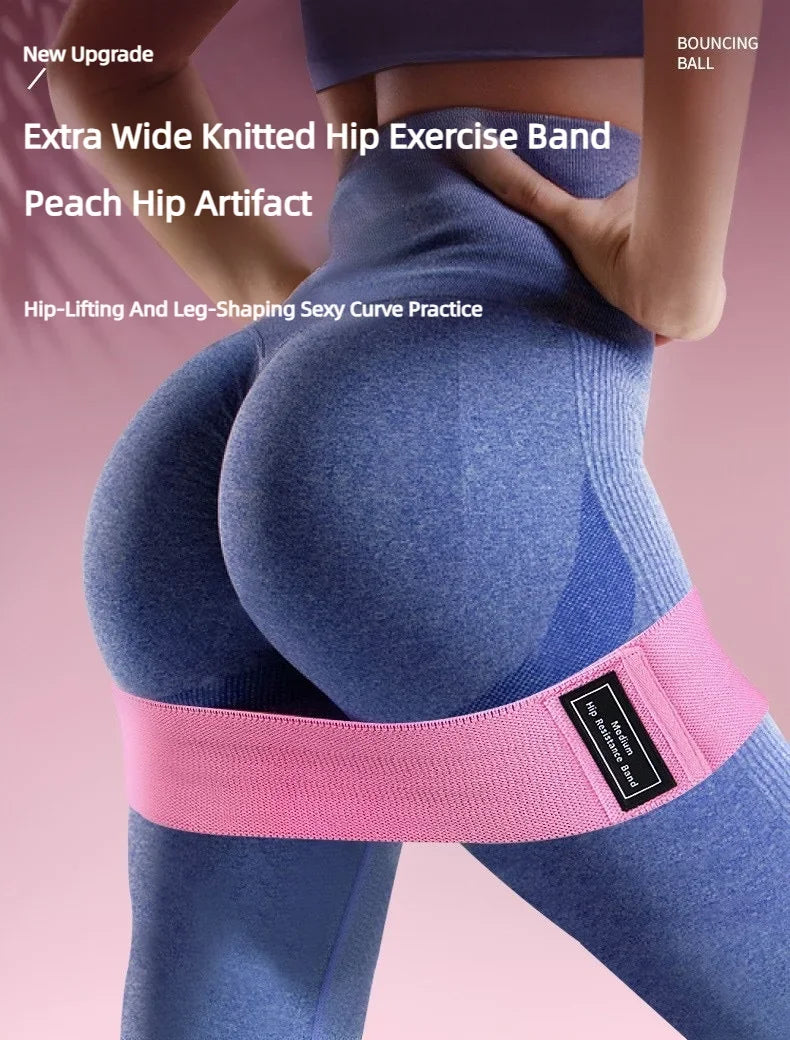 3 bandas elásticas de tela para glúteos, muslos y caderas, para entrenamiento de sentadillas, estiramientos circulares, bandas de fitness, equipo de yoga y gimnasio.