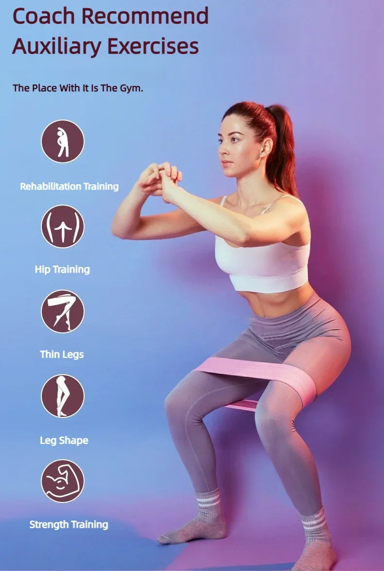 3 bandas elásticas de tela para glúteos, muslos y caderas, para entrenamiento de sentadillas, estiramientos circulares, bandas de fitness, equipo de yoga y gimnasio.