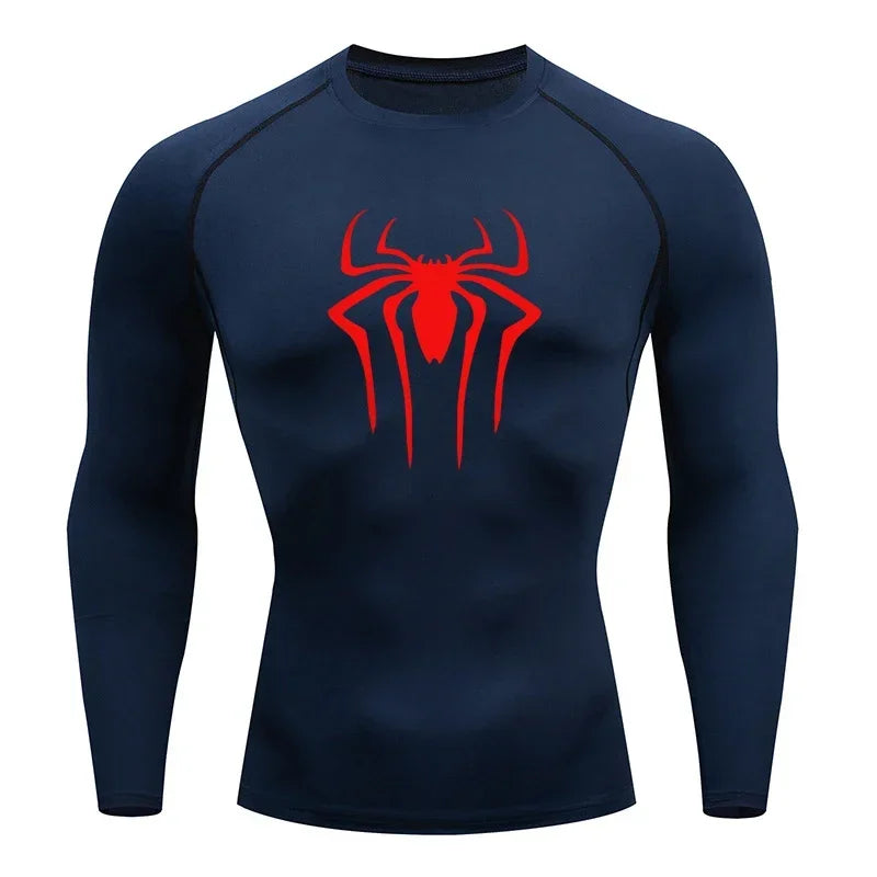 Camiseta de compresión de manga larga para hombre, ropa deportiva de verano para correr, transpirable, de secado rápido, elástica, tallas S-3XL