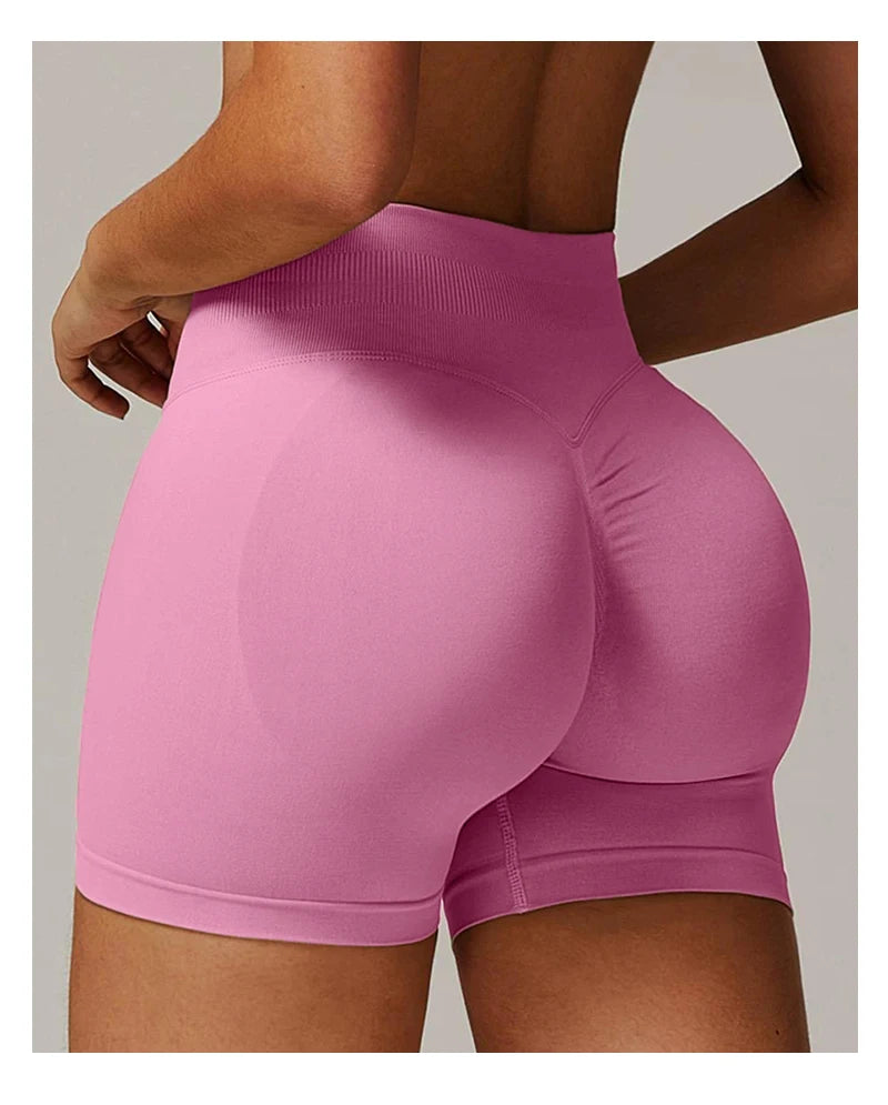 Pantalones cortos Pro Solid Seamless Half Pants Women Soft Fitness Outfits Yoga Pants Gym Running Bike Wear