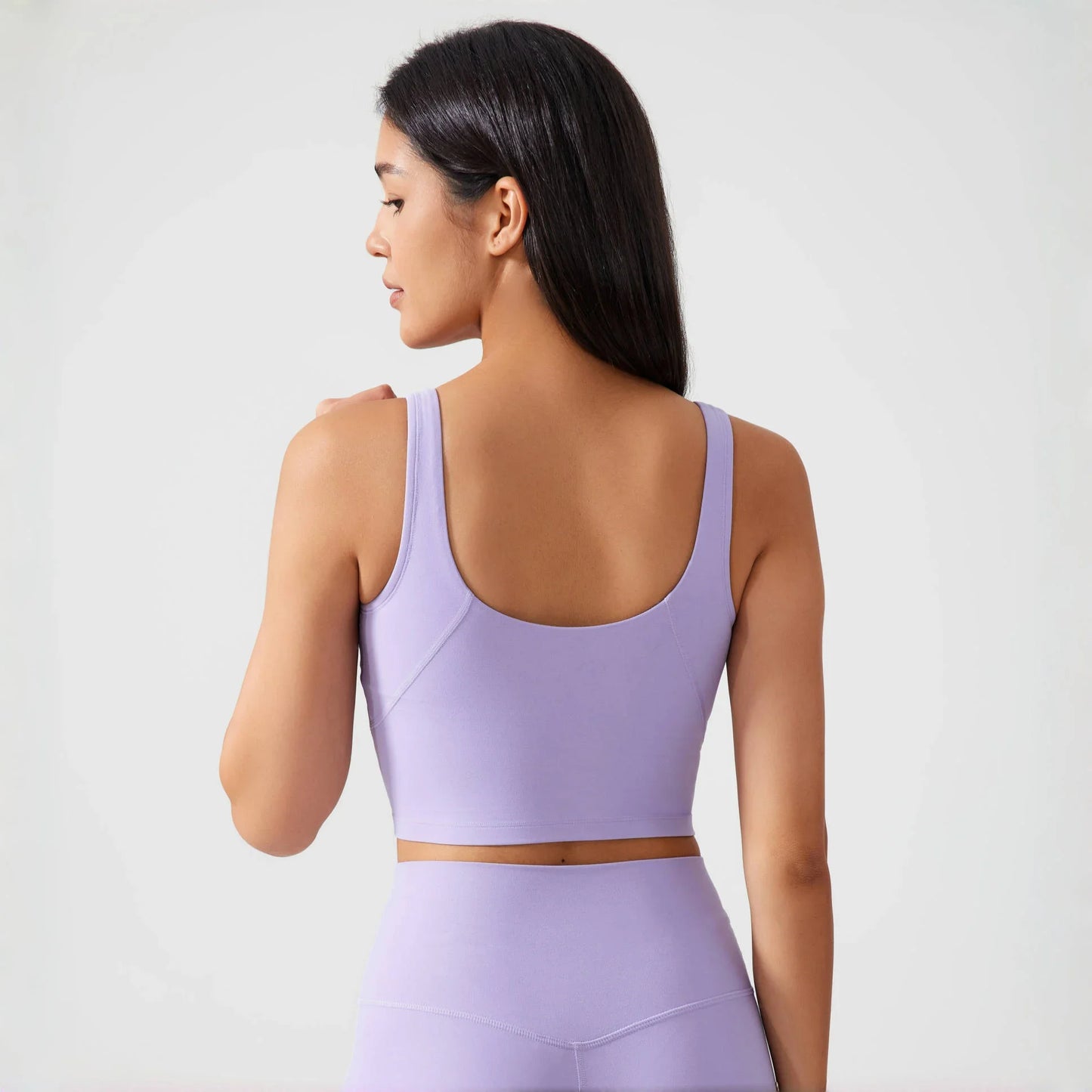 Sujetador deportivo para mujer, top de yoga con almohadilla fija para el pecho, chaleco de gimnasio a prueba de golpes, ropa de entrenamiento, top corto de fitness con espalda en forma de U