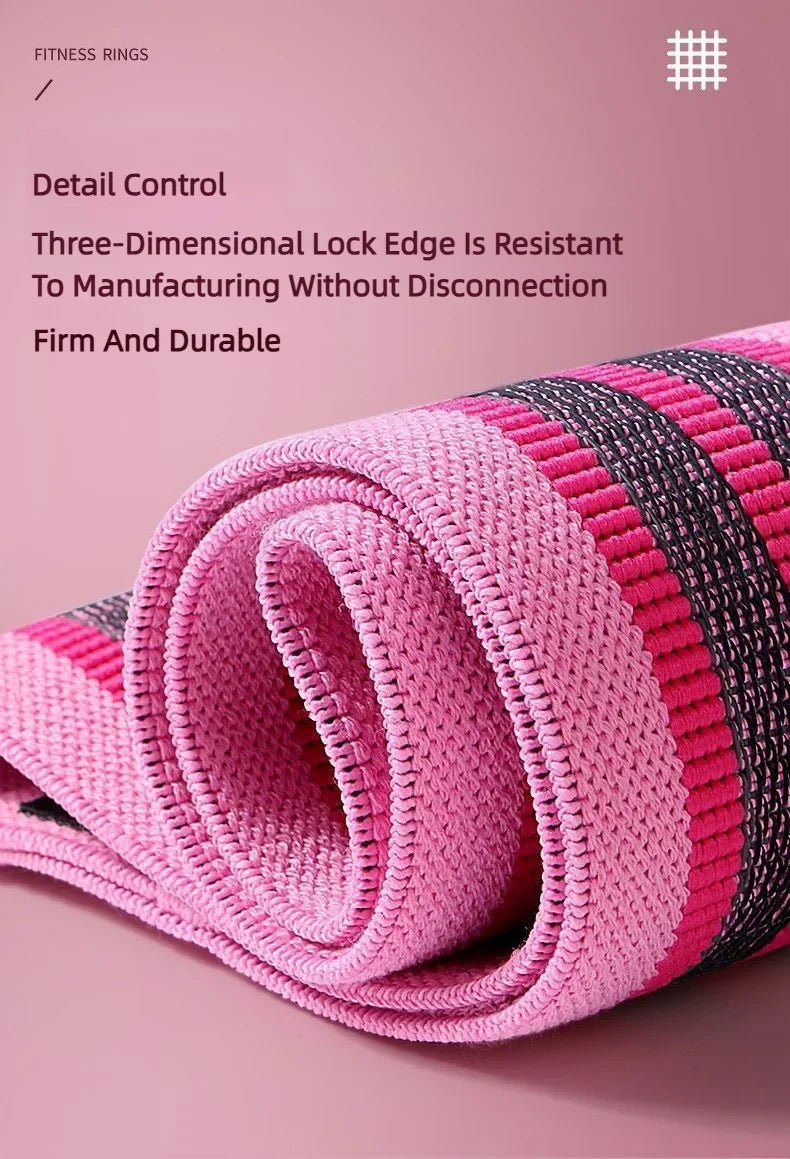 3 bandas elásticas de tela para glúteos, muslos y caderas, para entrenamiento de sentadillas, estiramientos circulares, bandas de fitness, equipo de yoga y gimnasio.