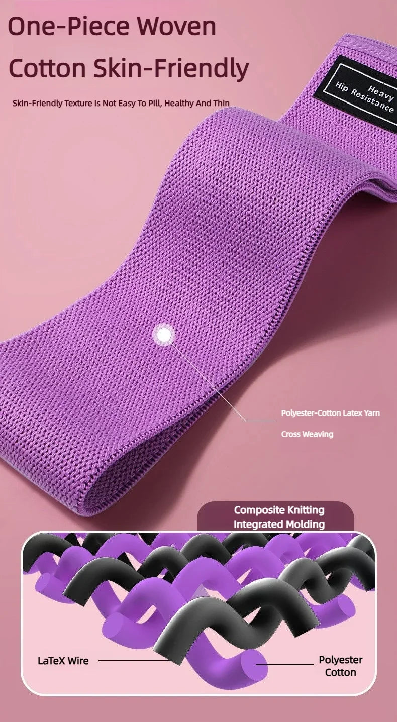 3 bandas elásticas de tela para glúteos, muslos y caderas, para entrenamiento de sentadillas, estiramientos circulares, bandas de fitness, equipo de yoga y gimnasio.
