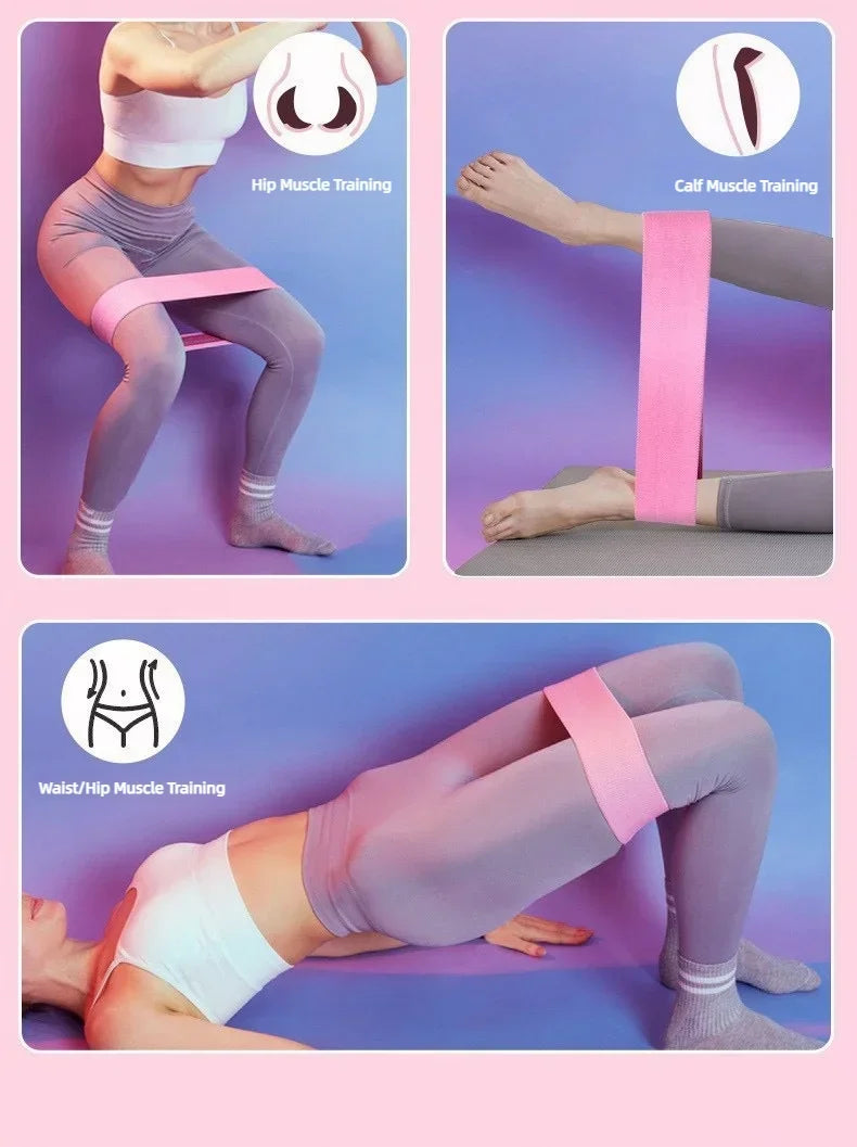 3 bandas elásticas de tela para glúteos, muslos y caderas, para entrenamiento de sentadillas, estiramientos circulares, bandas de fitness, equipo de yoga y gimnasio.