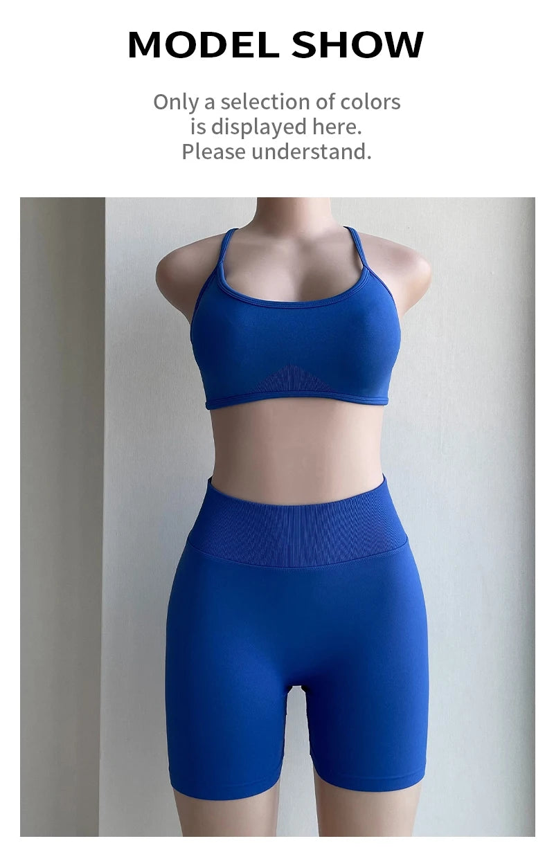 Pantalones cortos Pro Solid Seamless Half Pants Women Soft Fitness Outfits Yoga Pants Gym Running Bike Wear