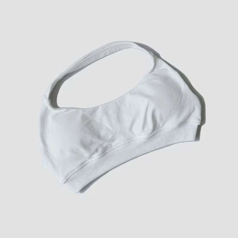 Sujetador deportivo sin costuras con cuello halter para mujer, sujetador push up de alta sujeción con espalda abierta, ropa deportiva para gimnasio, camiseta sin mangas para fitness, yoga y entrenamiento.