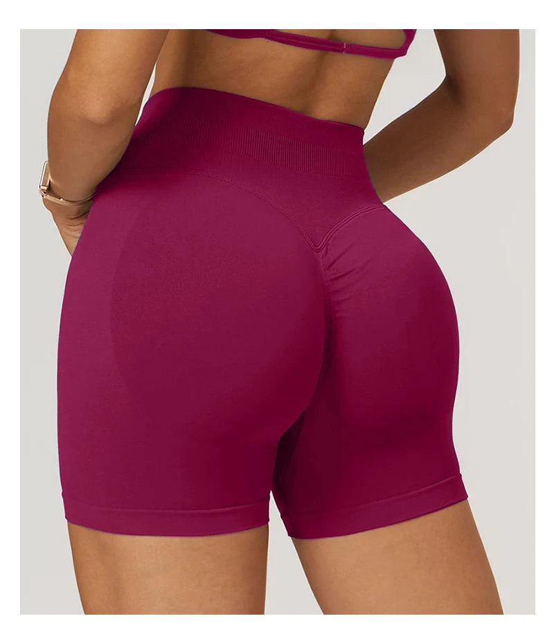 Pantalones cortos Pro Solid Seamless Half Pants Women Soft Fitness Outfits Yoga Pants Gym Running Bike Wear