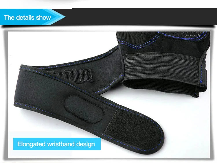 Guantes de gimnasio para hombres y mujeres, para fitness, levantamiento de pesas, muñequeras, entrenamiento de culturismo, deportes, ejercicio, ciclismo, a prueba de golpes.
