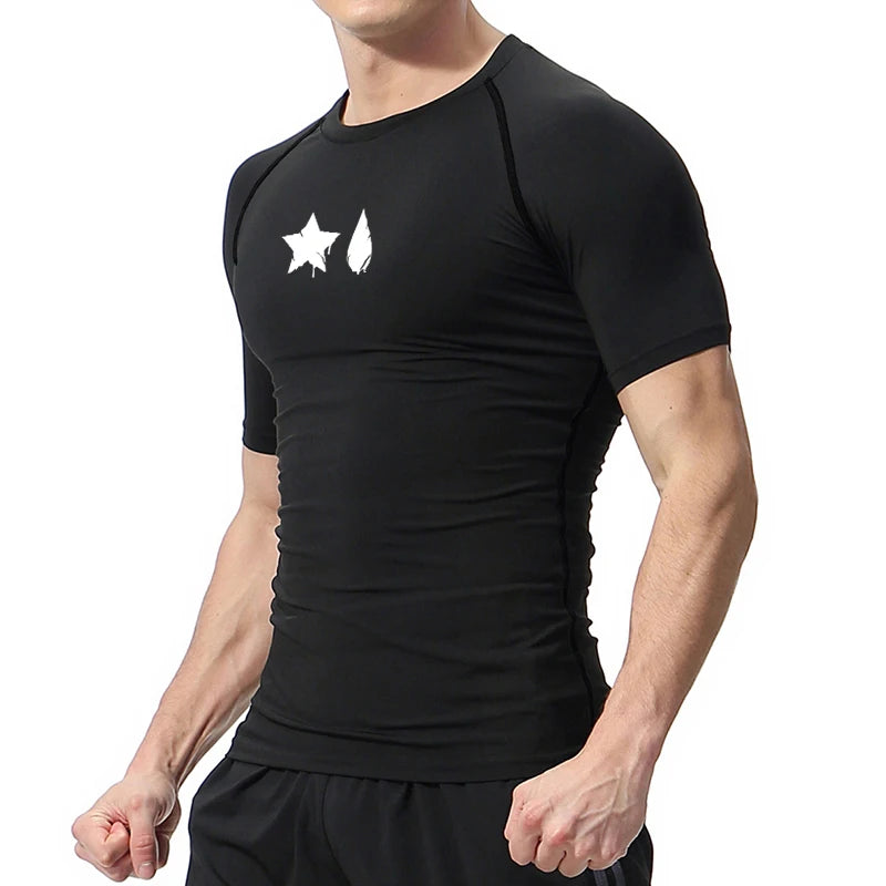Camiseta de compresión con estampado de araña para hombre, deportiva, de secado rápido, de manga larga, para gimnasio, entrenamiento, fitness, ropa interior.