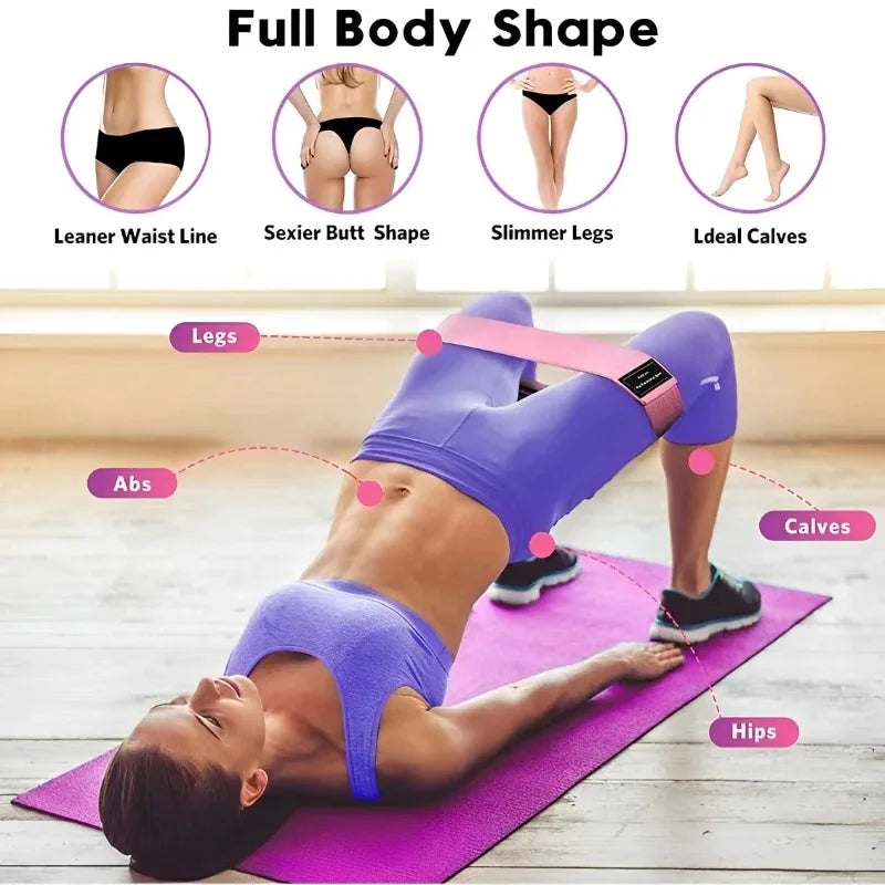 3 bandas elásticas de tela para glúteos, muslos y caderas, para entrenamiento de sentadillas, estiramientos circulares, bandas de fitness, equipo de yoga y gimnasio.