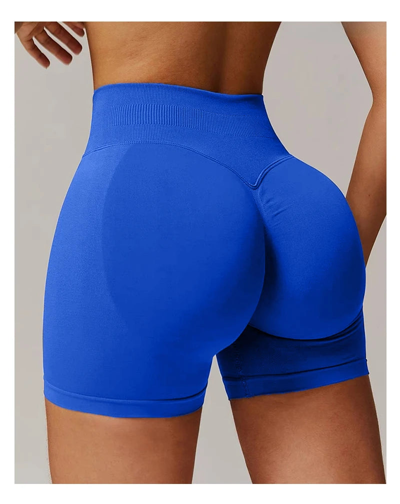 Pantalones cortos Pro Solid Seamless Half Pants Women Soft Fitness Outfits Yoga Pants Gym Running Bike Wear