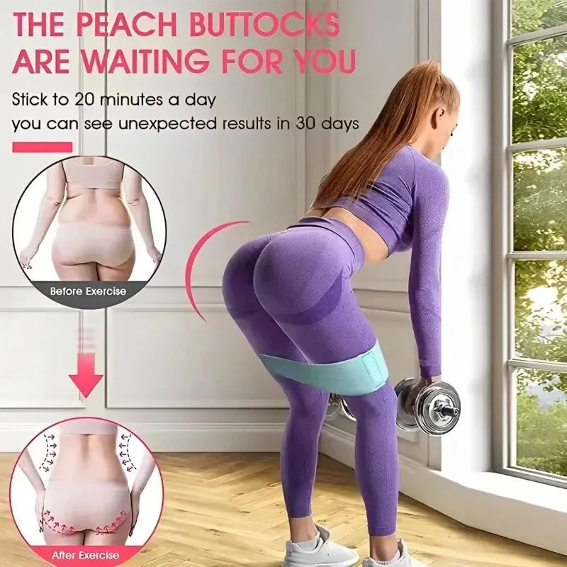 3 bandas elásticas de tela para glúteos, muslos y caderas, para entrenamiento de sentadillas, estiramientos circulares, bandas de fitness, equipo de yoga y gimnasio.