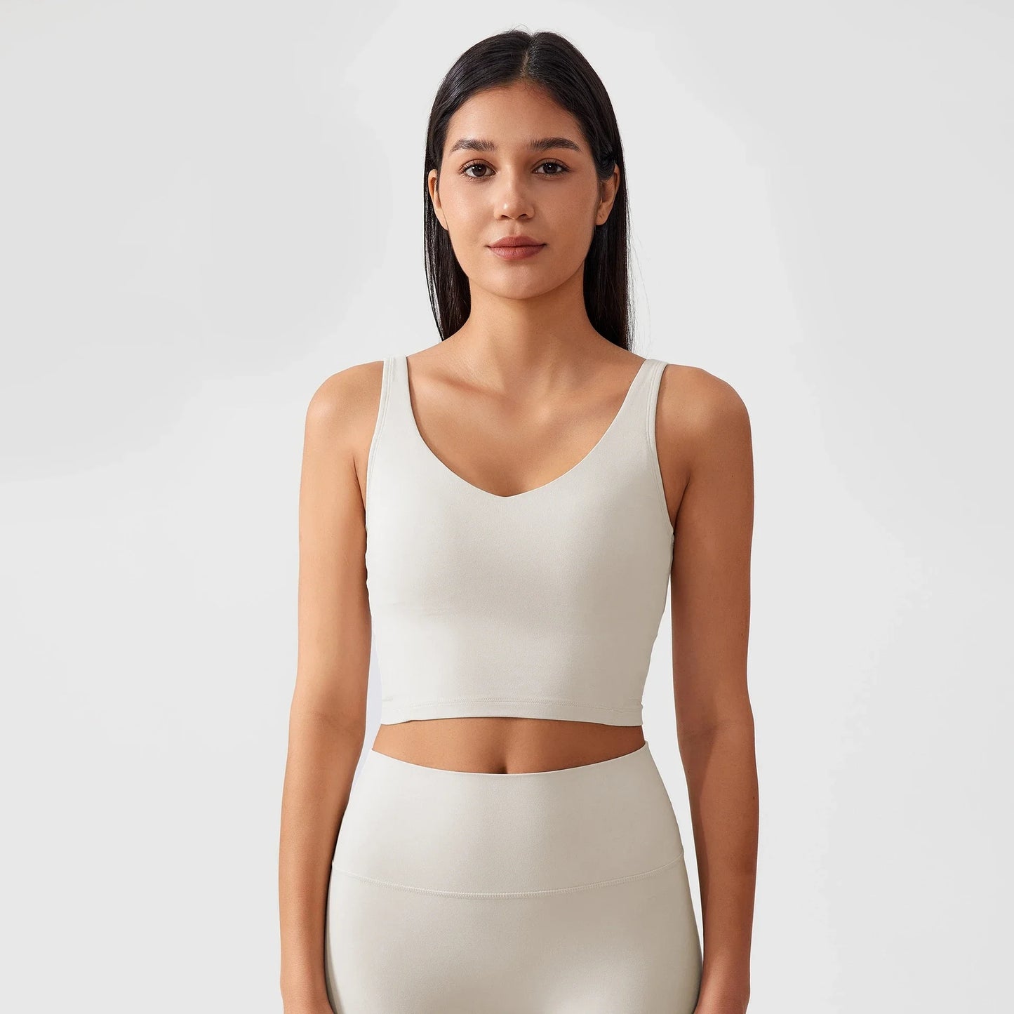 Sujetador deportivo para mujer, top de yoga con almohadilla fija para el pecho, chaleco de gimnasio a prueba de golpes, ropa de entrenamiento, top corto de fitness con espalda en forma de U