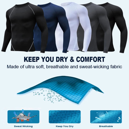 Camiseta de compresión con estampado de araña para hombre, deportiva, de secado rápido, de manga larga, para gimnasio, entrenamiento, fitness, ropa interior.