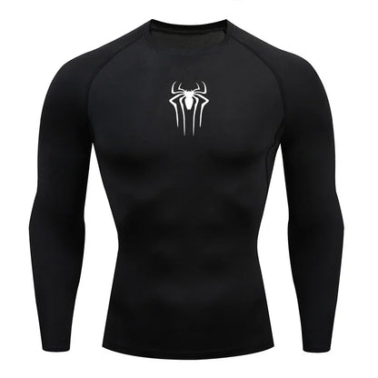 Camiseta de compresión de manga larga para hombre, ropa deportiva de verano para correr, transpirable, de secado rápido, elástica, tallas S-3XL