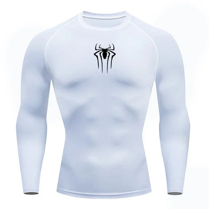Camiseta de compresión de manga larga para hombre, ropa deportiva de verano para correr, transpirable, de secado rápido, elástica, tallas S-3XL