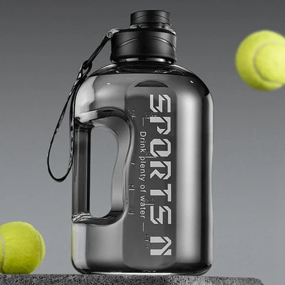 Botella de agua deportiva de 1,7 l/2,7 l para gimnasio, ciclismo, portátil, de gran capacidad, para fitness, camping, para hombre.