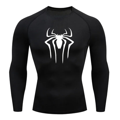 Camiseta de compresión de manga larga para hombre, ropa deportiva de verano para correr, transpirable, de secado rápido, elástica, tallas S-3XL