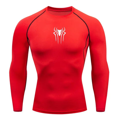 Camiseta de compresión de manga larga para hombre, ropa deportiva de verano para correr, transpirable, de secado rápido, elástica, tallas S-3XL