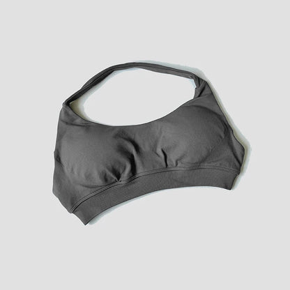 Sujetador deportivo sin costuras con cuello halter para mujer, sujetador push up de alta sujeción con espalda abierta, ropa deportiva para gimnasio, camiseta sin mangas para fitness, yoga y entrenamiento.