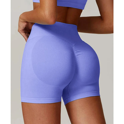 Pantalones cortos Pro Solid Seamless Half Pants Women Soft Fitness Outfits Yoga Pants Gym Running Bike Wear