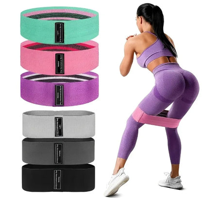 3 bandas elásticas de tela para glúteos, muslos y caderas, para entrenamiento de sentadillas, estiramientos circulares, bandas de fitness, equipo de yoga y gimnasio.