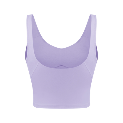 Sujetador deportivo para mujer, top de yoga con almohadilla fija para el pecho, chaleco de gimnasio a prueba de golpes, ropa de entrenamiento, top corto de fitness con espalda en forma de U