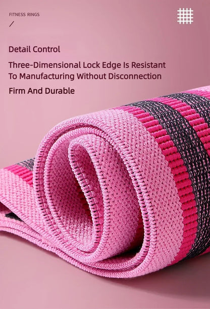 3 bandas elásticas de tela para glúteos, muslos y caderas, para entrenamiento de sentadillas, estiramientos circulares, bandas de fitness, equipo de yoga y gimnasio.