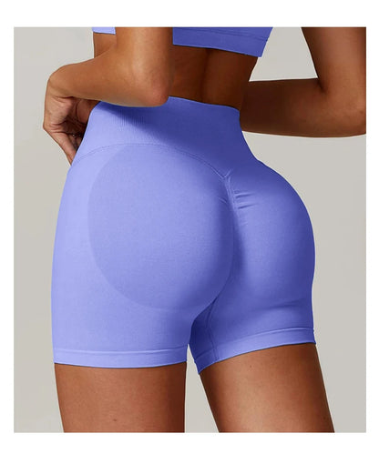 Pantalones cortos Pro Solid Seamless Half Pants Women Soft Fitness Outfits Yoga Pants Gym Running Bike Wear