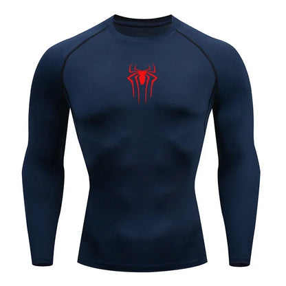 Camiseta de compresión de manga larga para hombre, ropa deportiva de verano para correr, transpirable, de secado rápido, elástica, tallas S-3XL