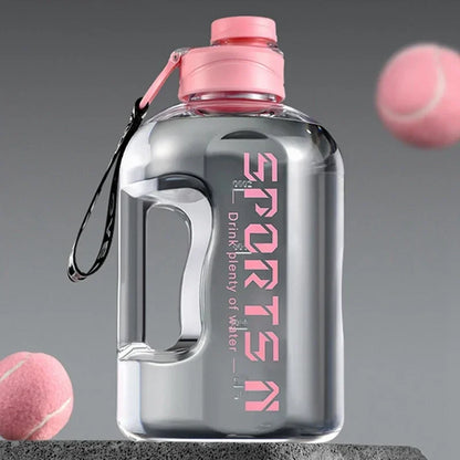 Botella de agua deportiva de 1,7 l/2,7 l para gimnasio, ciclismo, portátil, de gran capacidad, para fitness, camping, para hombre.
