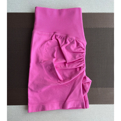 Pantalones cortos Pro Solid Seamless Half Pants Women Soft Fitness Outfits Yoga Pants Gym Running Bike Wear