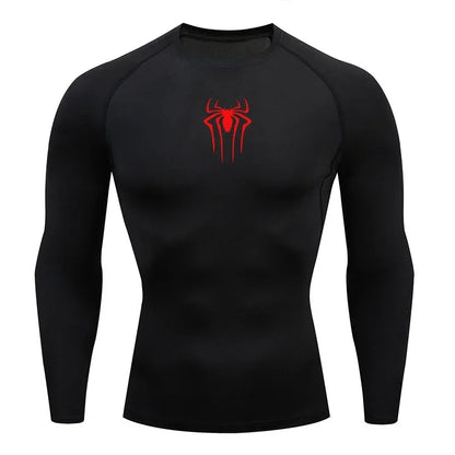 Camiseta de compresión de manga larga para hombre, ropa deportiva de verano para correr, transpirable, de secado rápido, elástica, tallas S-3XL