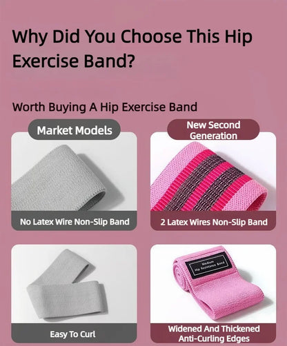3 bandas elásticas de tela para glúteos, muslos y caderas, para entrenamiento de sentadillas, estiramientos circulares, bandas de fitness, equipo de yoga y gimnasio.